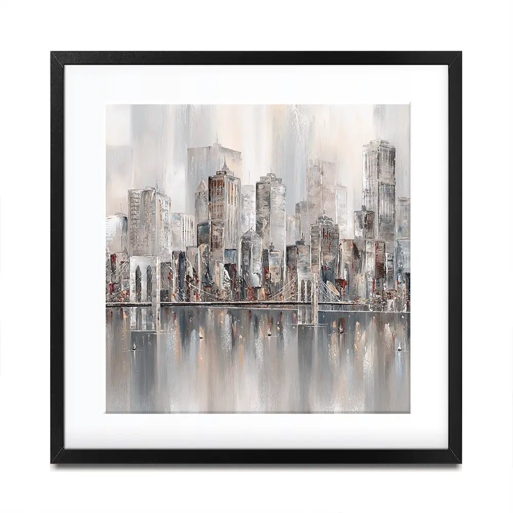 The New York Skyline Square Framed Art Print The New York Skyline Square Framed Art Print wall art product Isabella Karolewicz