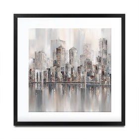 The New York Skyline Square Framed Art Print The New York Skyline Square Framed Art Print wall art product Isabella Karolewicz