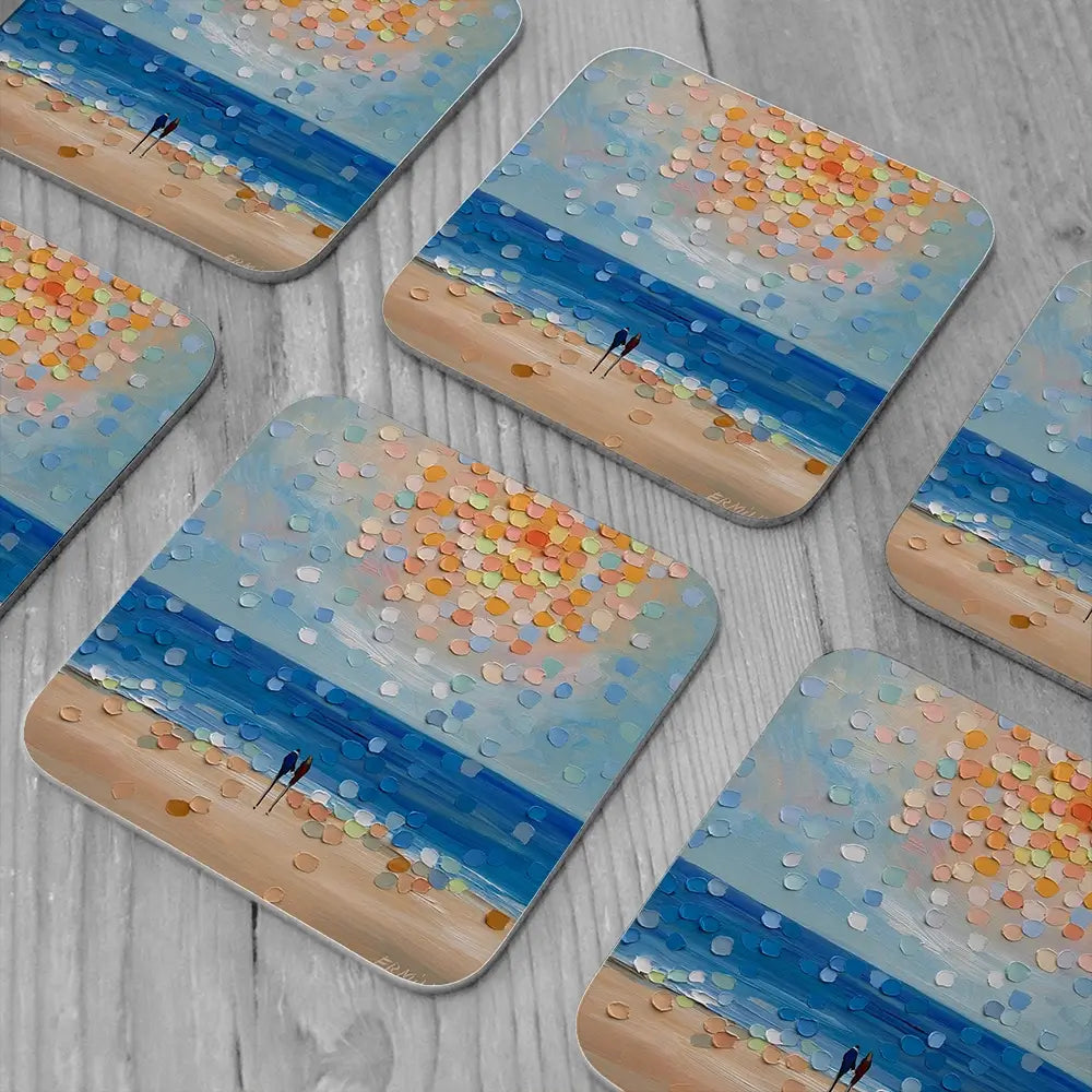 The Ocean Knows Our Names Coaster Set The Ocean Knows Our Names Coaster Set wall art product Ekaterina Ermilkina