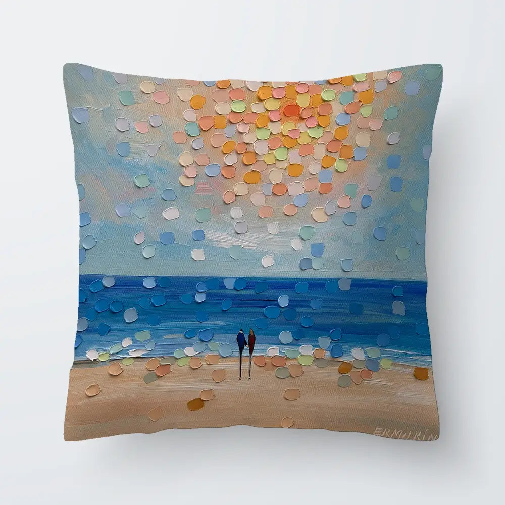 The Ocean Knows Our Names Cushion The Ocean Knows Our Names Cushion wall art product Ekaterina Ermilkina
