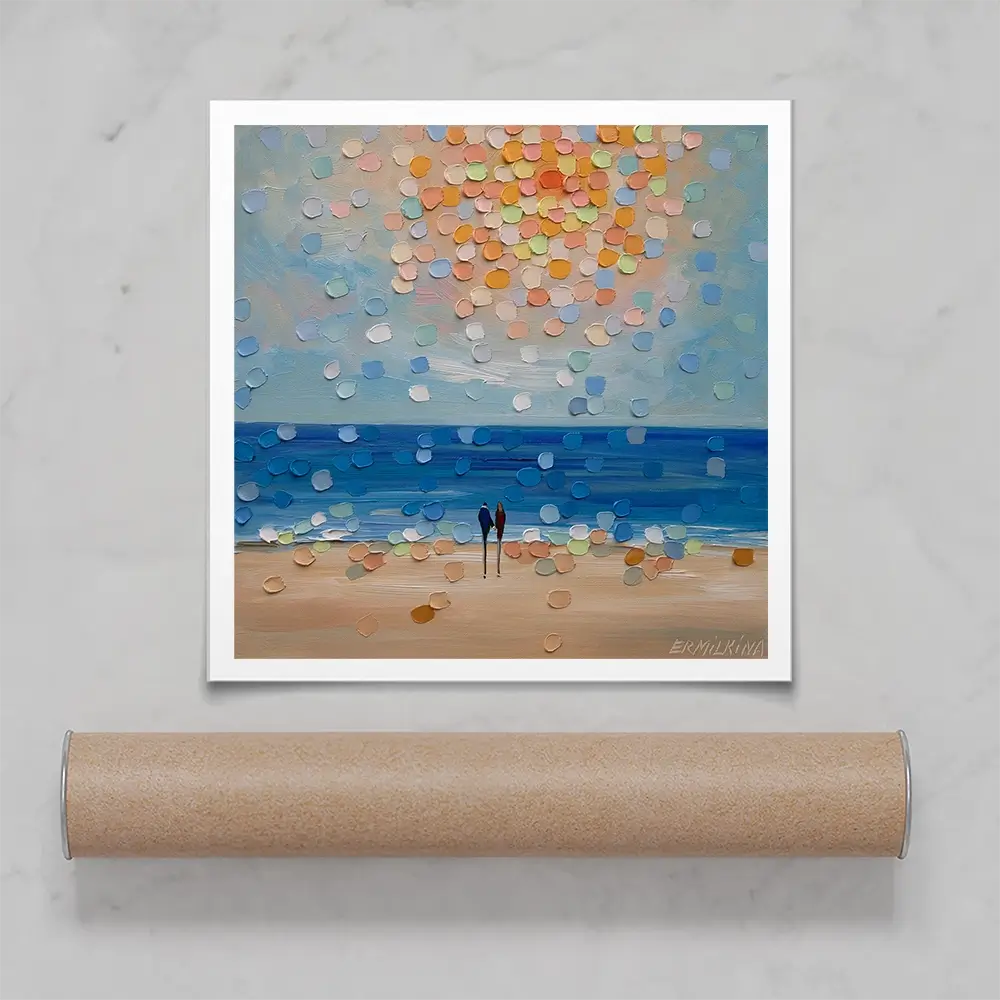 The Ocean Knows Our Names Square Art Print The Ocean Knows Our Names Square Art Print wall art product Ekaterina Ermilkina