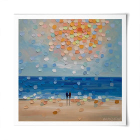 The Ocean Knows Our Names Square Art Print The Ocean Knows Our Names Square Art Print wall art product Ekaterina Ermilkina