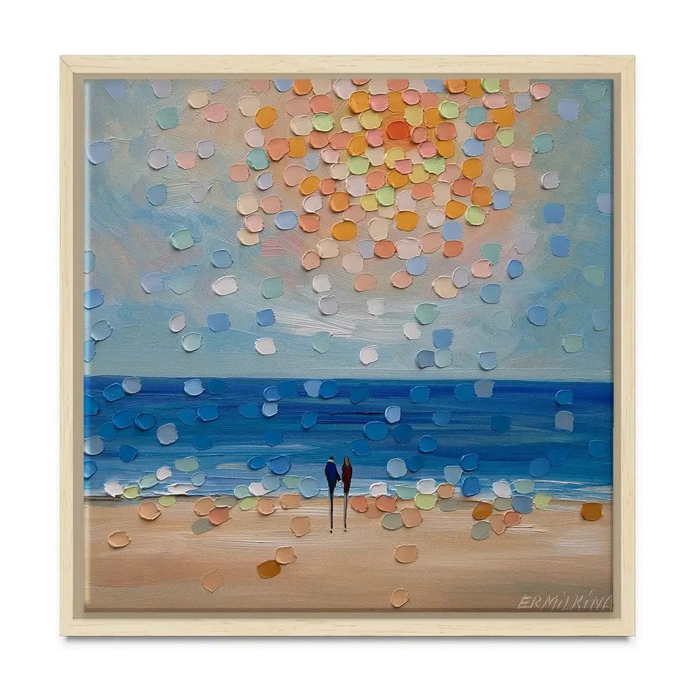 The Ocean Knows Our Names Square Canvas Print The Ocean Knows Our Names Square Canvas Print wall art product Ekaterina Ermilkina