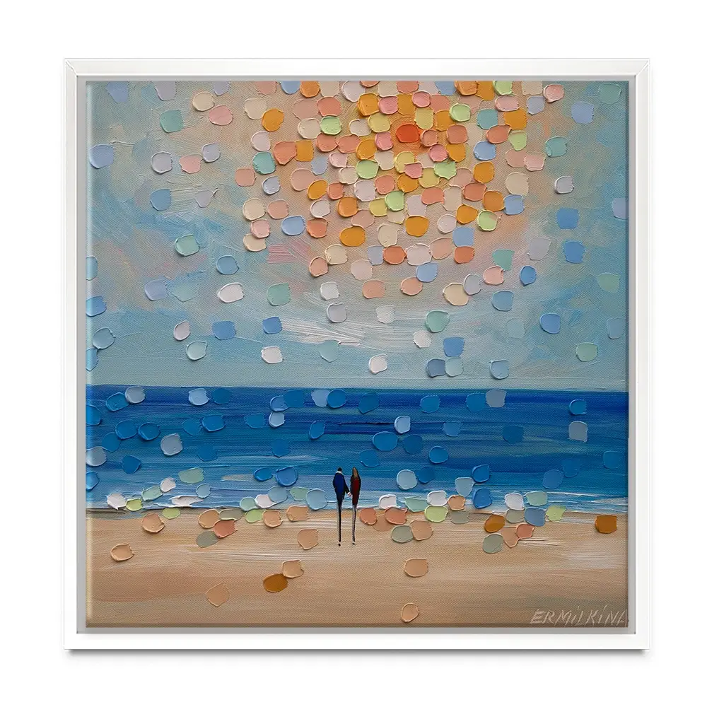 The Ocean Knows Our Names Square Canvas Print The Ocean Knows Our Names Square Canvas Print wall art product Ekaterina Ermilkina