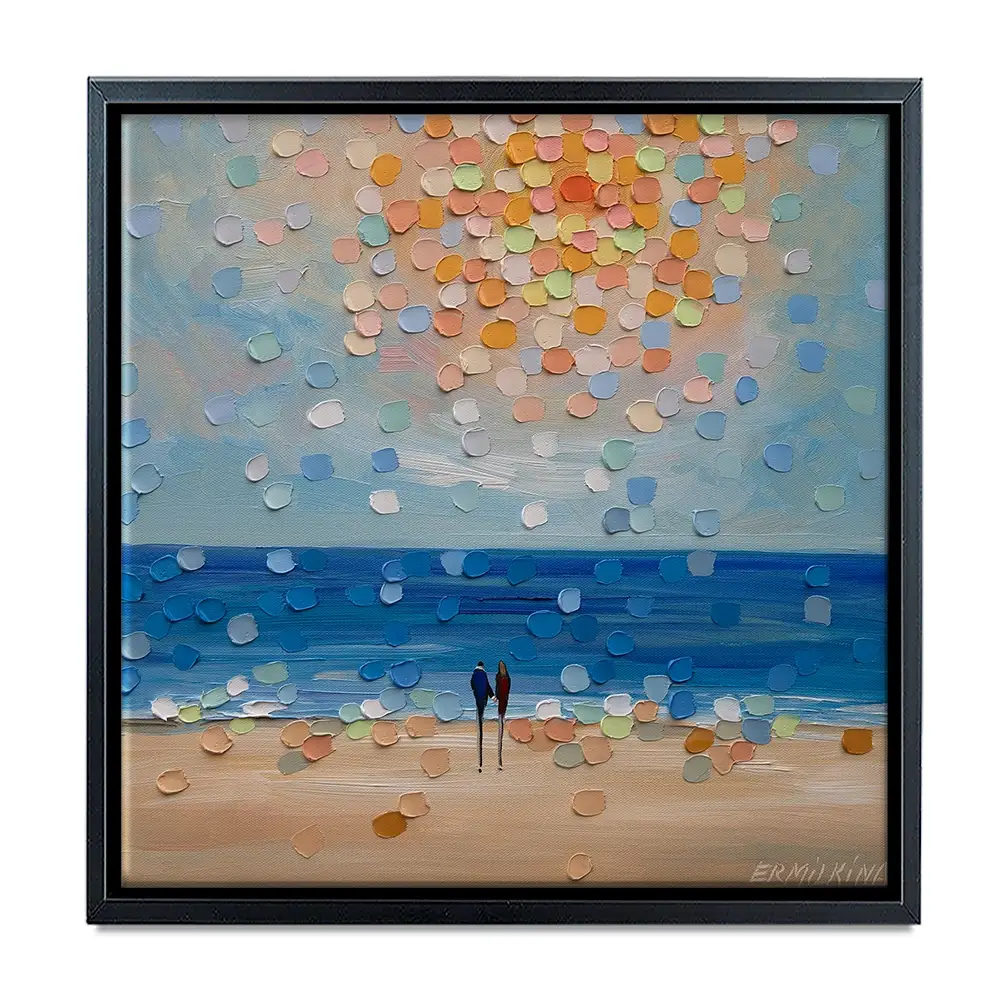 The Ocean Knows Our Names Square Canvas Print The Ocean Knows Our Names Square Canvas Print wall art product Ekaterina Ermilkina
