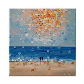 The Ocean Knows Our Names Square Canvas Print The Ocean Knows Our Names Square Canvas Print wall art product Ekaterina Ermilkina