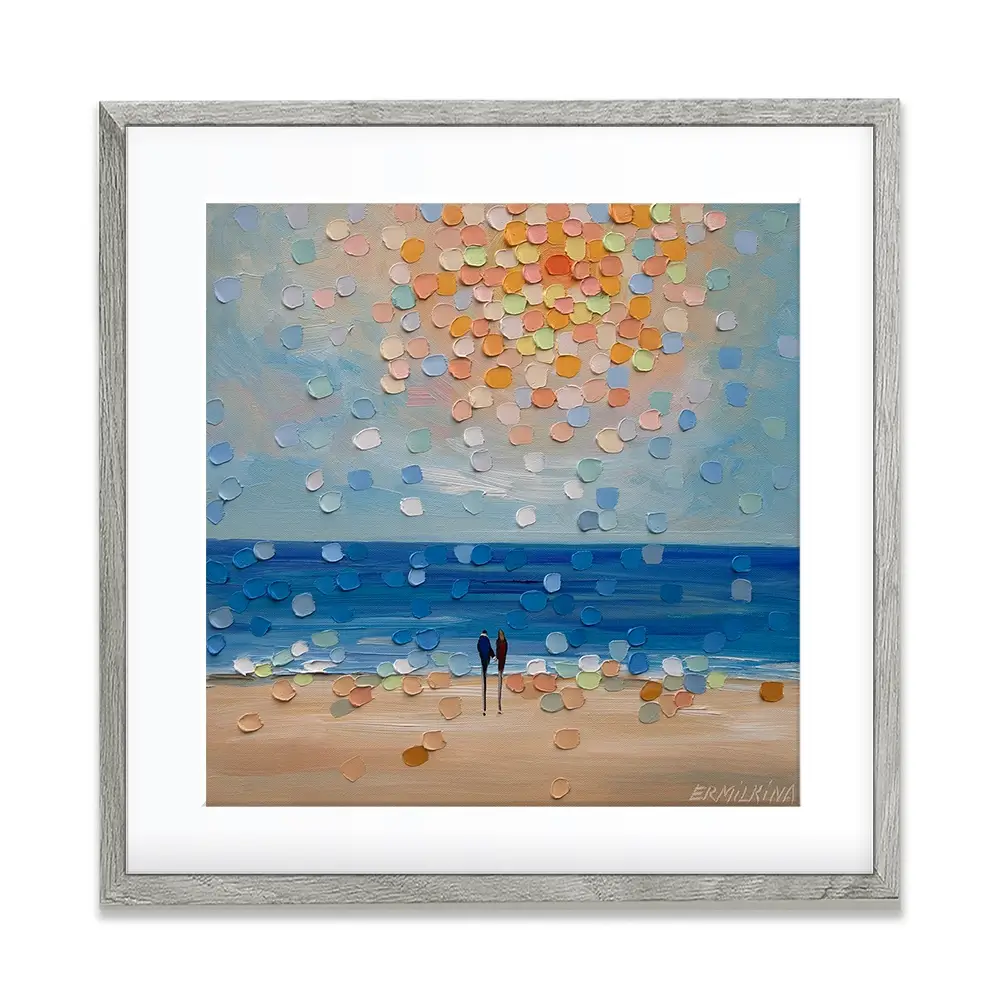The Ocean Knows Our Names Square Framed Art Print The Ocean Knows Our Names Square Framed Art Print wall art product Ekaterina Ermilkina