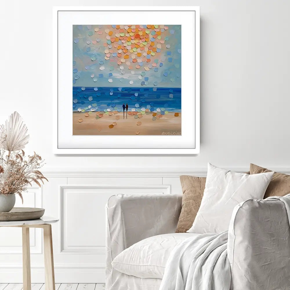 The Ocean Knows Our Names Square Framed Art Print The Ocean Knows Our Names Square Framed Art Print wall art product Ekaterina Ermilkina