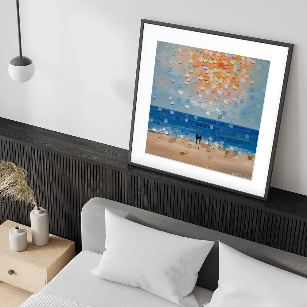 The Ocean Knows Our Names Square Framed Art Print The Ocean Knows Our Names Square Framed Art Print wall art product Ekaterina Ermilkina