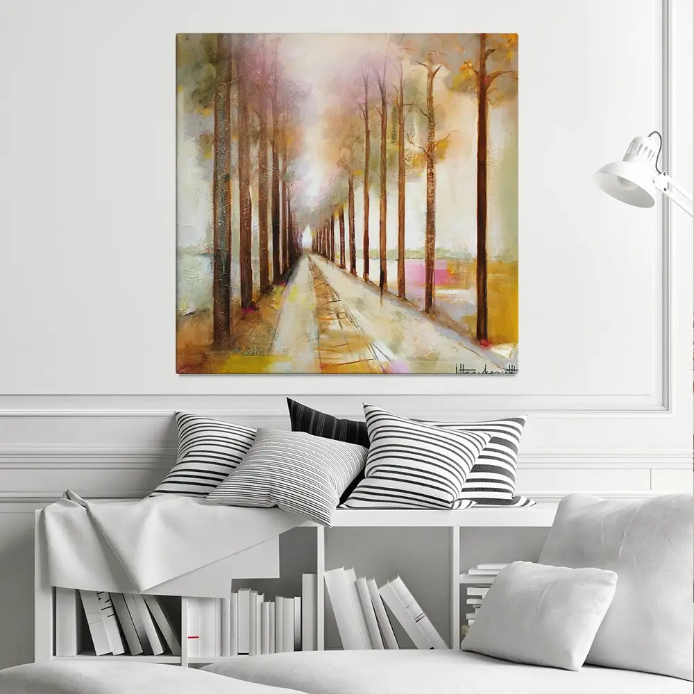 The Pathway Through Square Canvas Print The Pathway Through Square Canvas Print wall art product Studio Paint-Ing