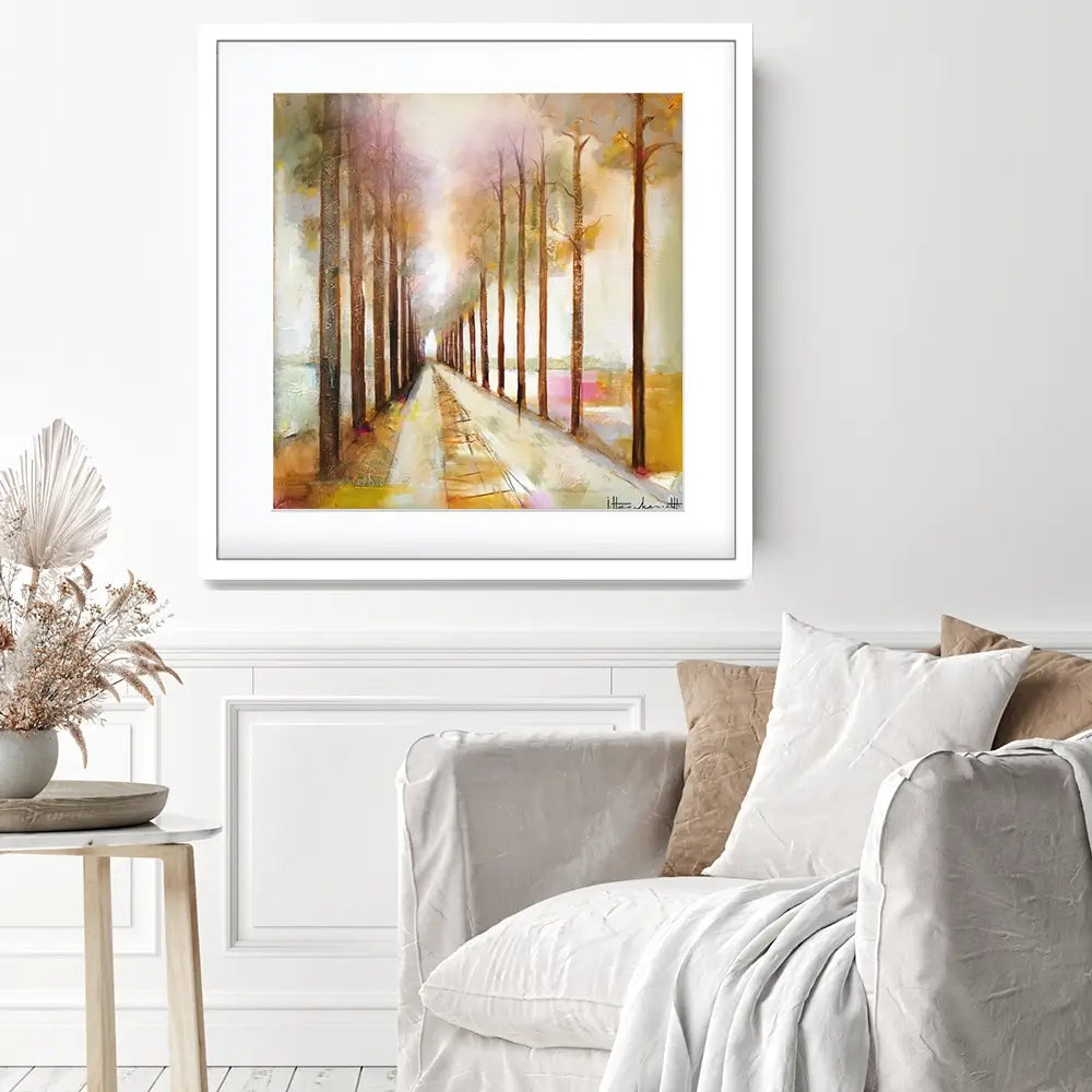 The Pathway Through Square Framed Art Print The Pathway Through Square Framed Art Print wall art product Studio Paint-Ing