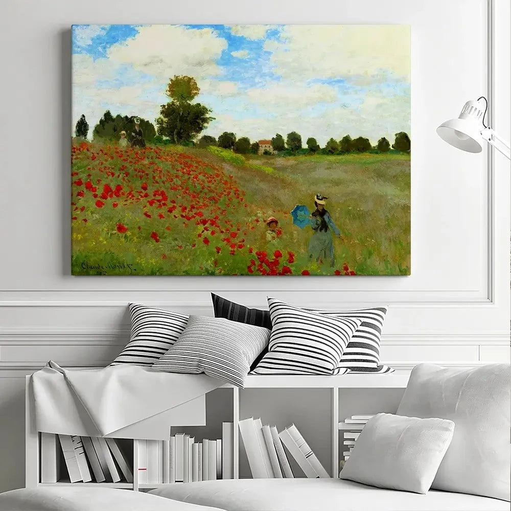 The Poppy Field Canvas Print The Poppy Field Canvas Print wall art product Claude Monet