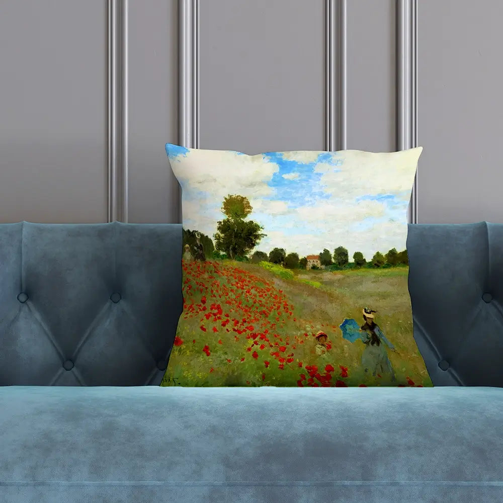 The Poppy Field Cushion The Poppy Field Cushion wall art product Art Print Shop