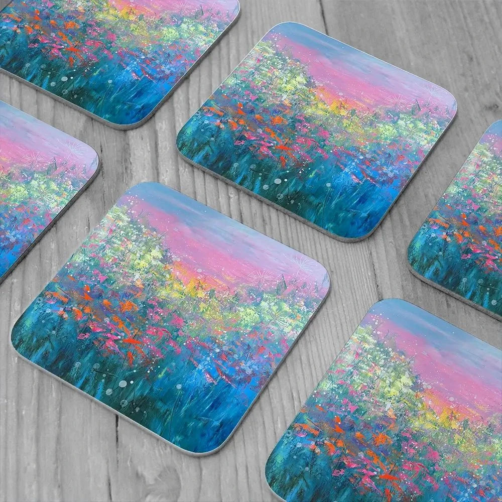 The Power Of Flowers Coaster Set The Power Of Flowers Coaster Set wall art product Laure Bury