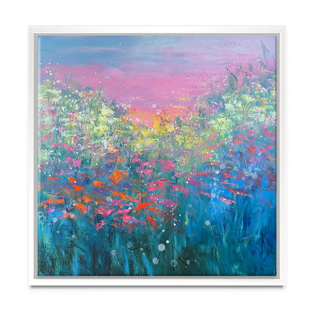 The Power Of Flowers Square Canvas Print The Power Of Flowers Square Canvas Print wall art product Laure Bury