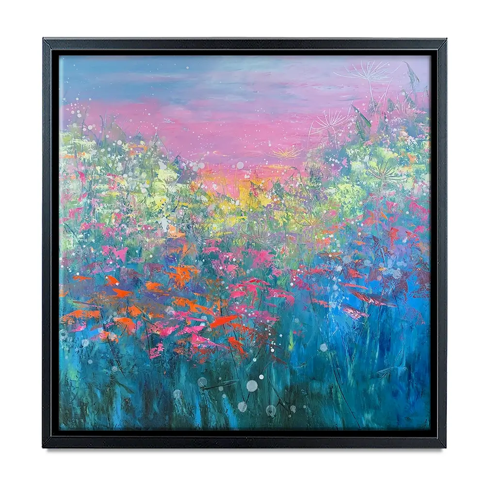 The Power Of Flowers Square Canvas Print The Power Of Flowers Square Canvas Print wall art product Laure Bury