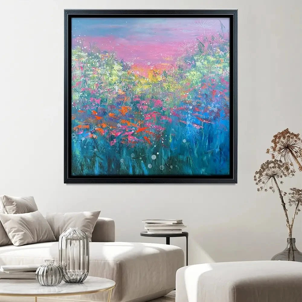 The Power Of Flowers Square Canvas Print The Power Of Flowers Square Canvas Print wall art product Laure Bury