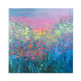 The Power Of Flowers Square Canvas Print The Power Of Flowers Square Canvas Print wall art product Laure Bury
