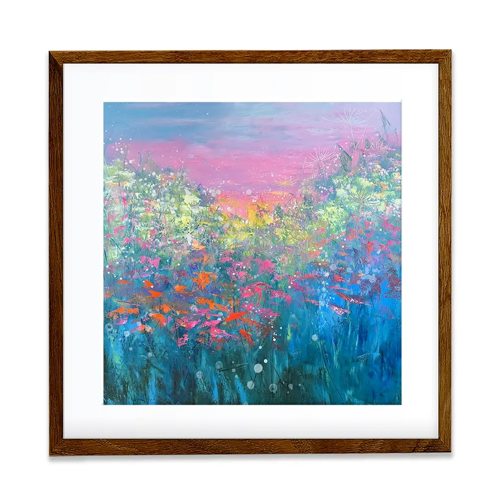 The Power Of Flowers Square Framed Art Print The Power Of Flowers Square Framed Art Print wall art product Laure Bury