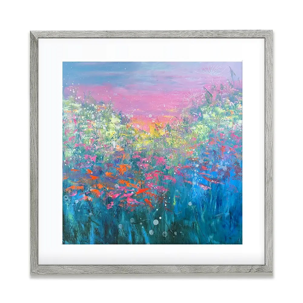 The Power Of Flowers Square Framed Art Print The Power Of Flowers Square Framed Art Print wall art product Laure Bury
