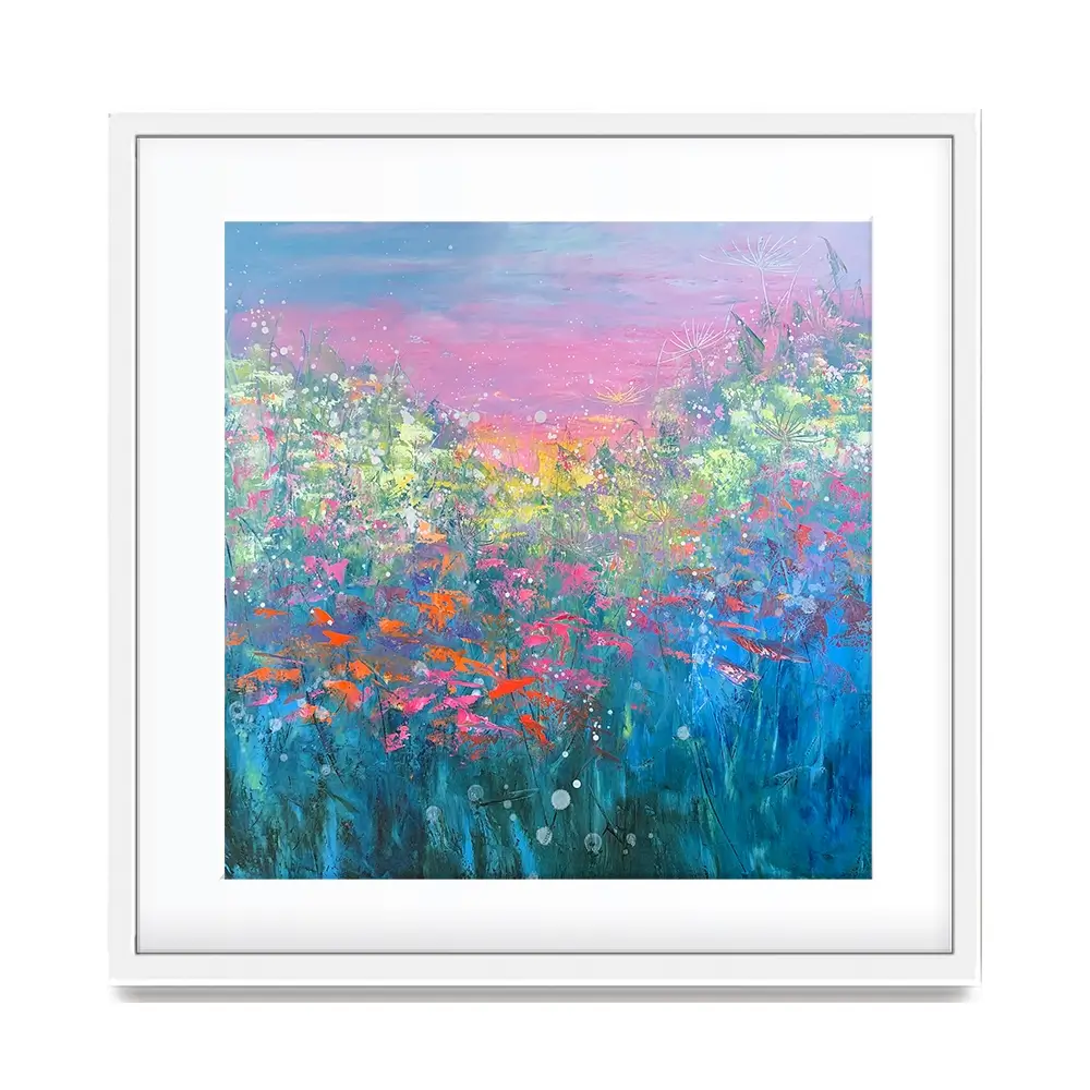 The Power Of Flowers Square Framed Art Print The Power Of Flowers Square Framed Art Print wall art product Laure Bury