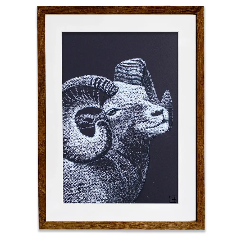 The Ram Framed Art Print The Ram Framed Art Print wall art product Studio Paint-Ing