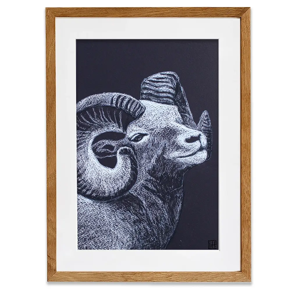 The Ram Framed Art Print The Ram Framed Art Print wall art product Studio Paint-Ing