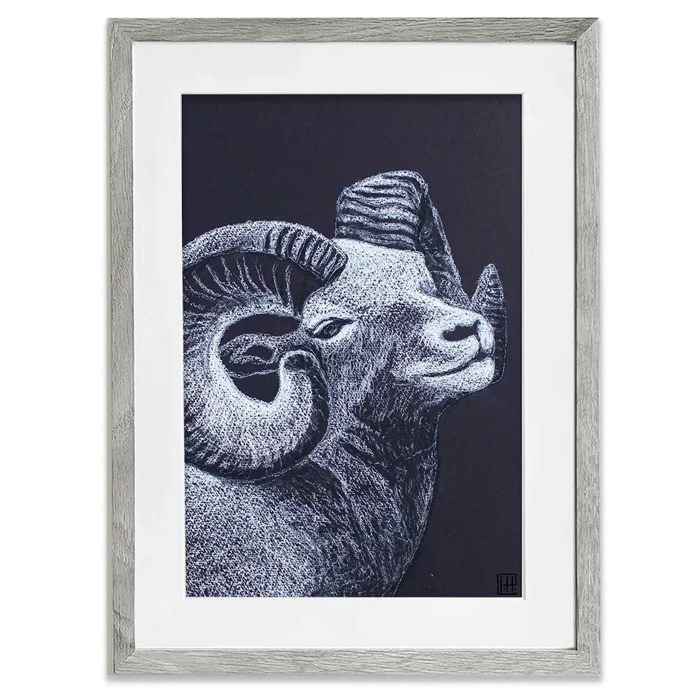 The Ram Framed Art Print The Ram Framed Art Print wall art product Studio Paint-Ing