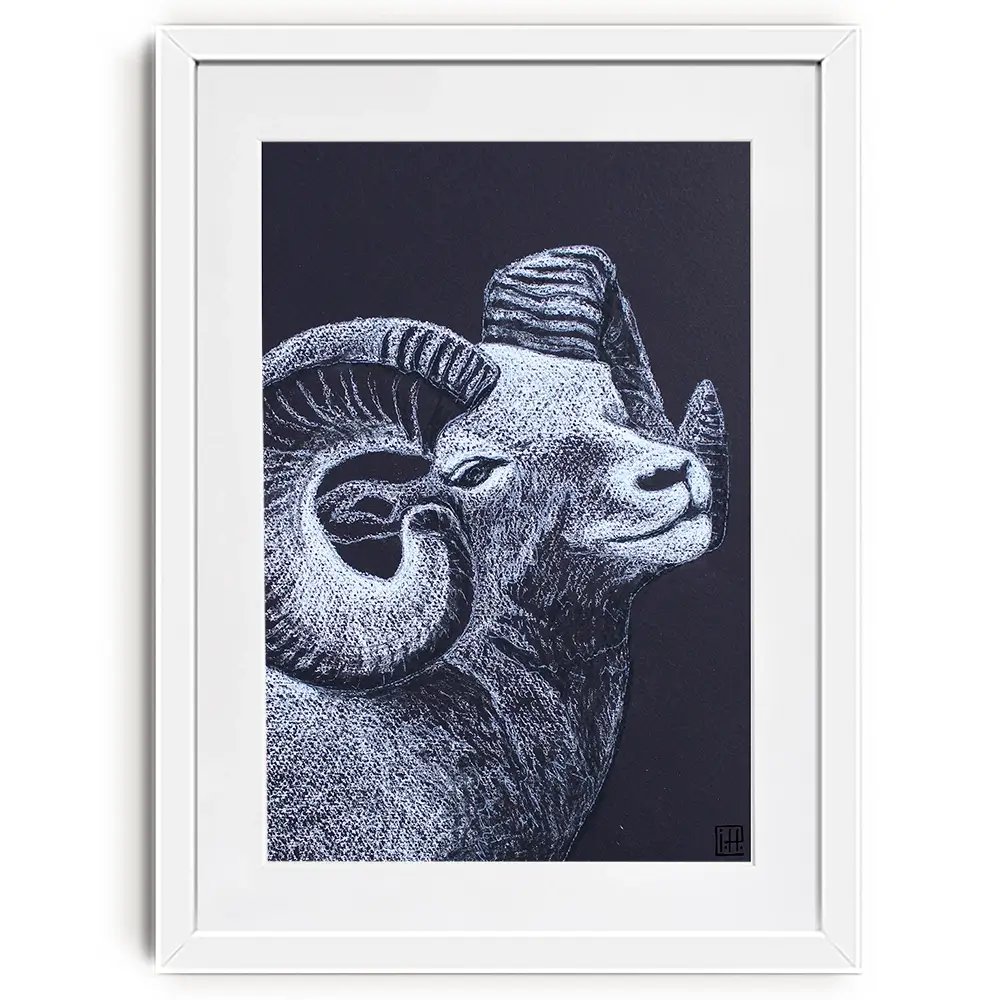 The Ram Framed Art Print The Ram Framed Art Print wall art product Studio Paint-Ing