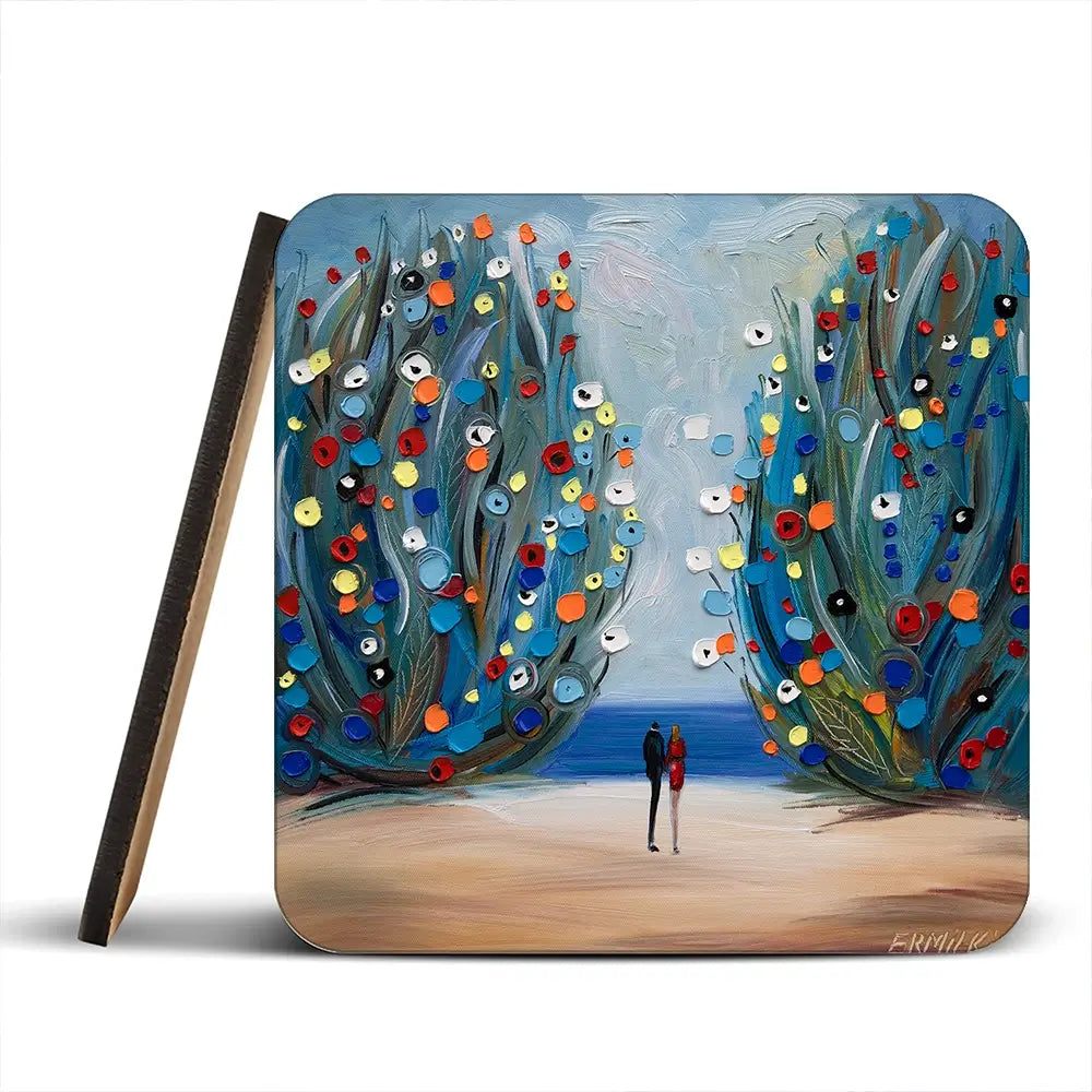 The Sea Garden Coaster Set The Sea Garden Coaster Set wall art product Ekaterina Ermilkina