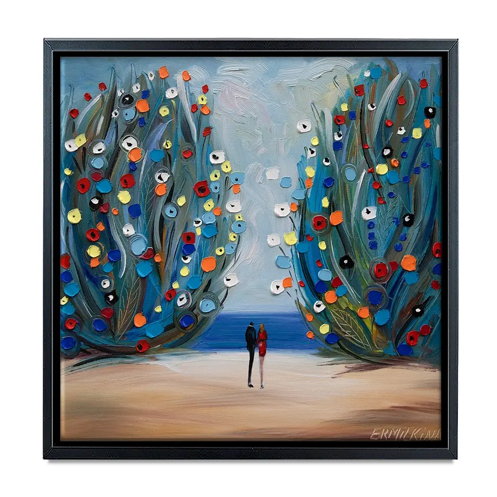 The Sea Garden Square Canvas Print The Sea Garden Square Canvas Print wall art product Ekaterina Ermilkina