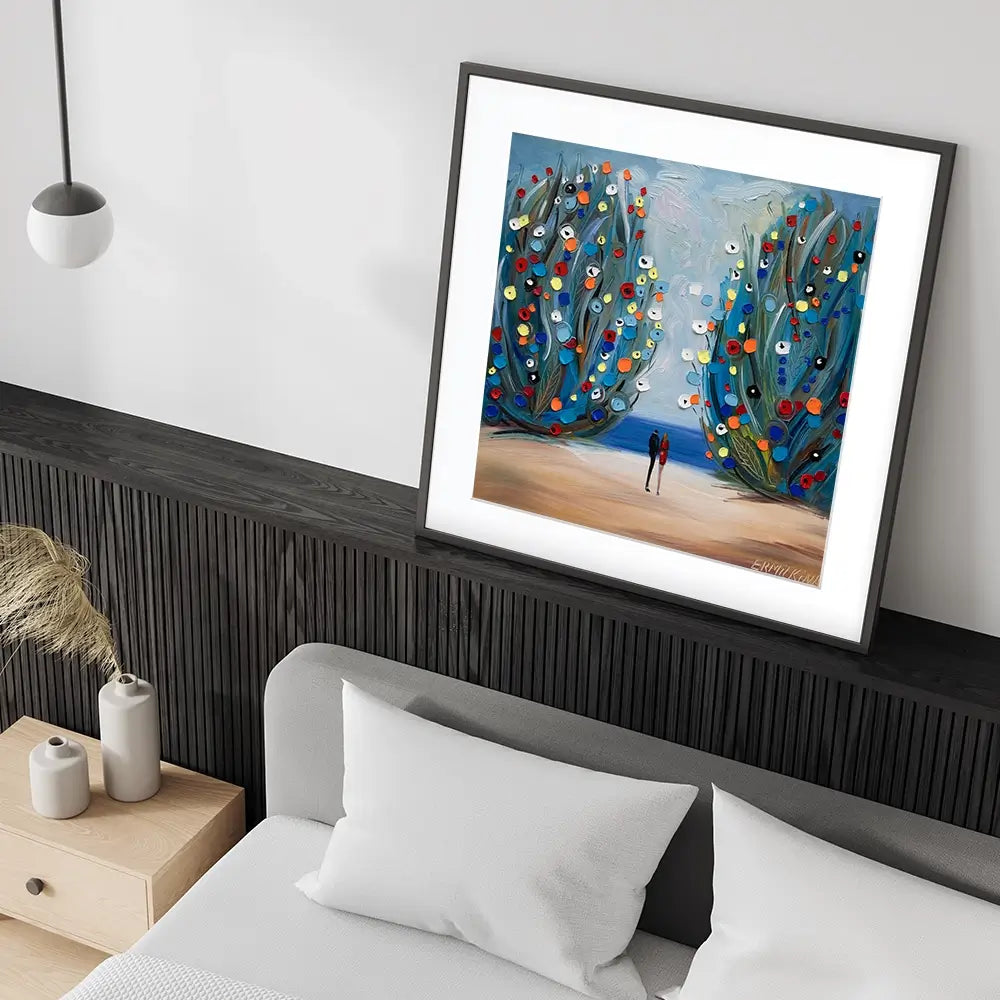 The Sea Garden Square Framed Art Print The Sea Garden Square Framed Art Print wall art product Ekaterina Ermilkina