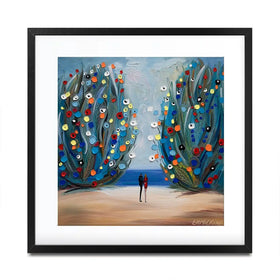 The Sea Garden Square Framed Art Print The Sea Garden Square Framed Art Print wall art product Ekaterina Ermilkina