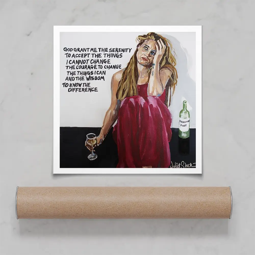 The Serenity Pour Square Art Print The Serenity Pour Square Art Print wall art product Juliet Stockton