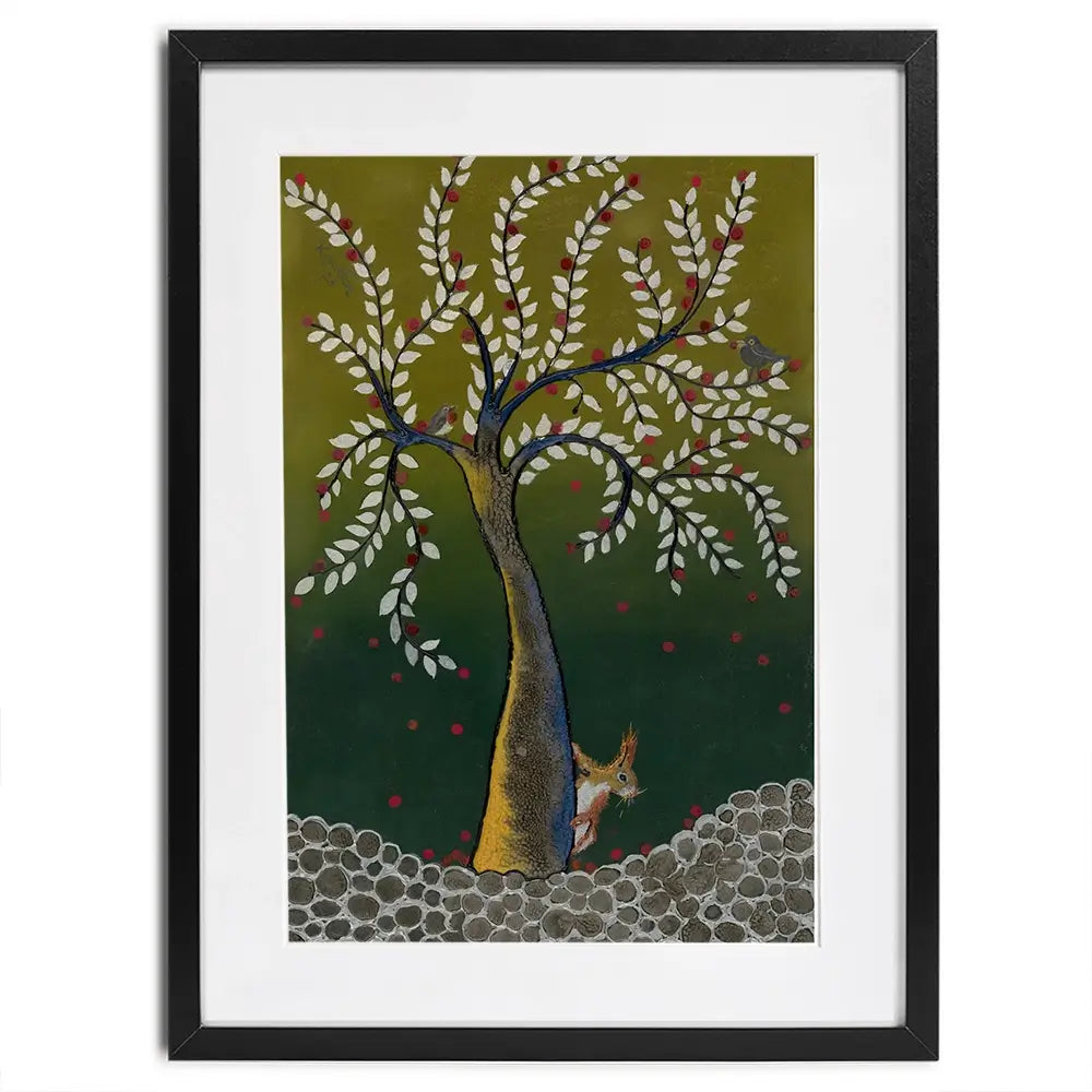 The Squirrel And The Tree Framed Art Print The Squirrel And The Tree Framed Art Print wall art product Karen Sutton