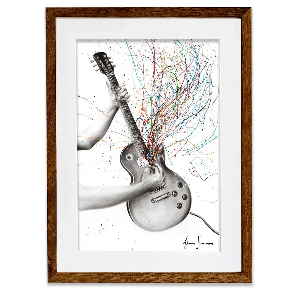 The Star Guitar Framed Art Print The Star Guitar Framed Art Print wall art product Ashvin Harrison