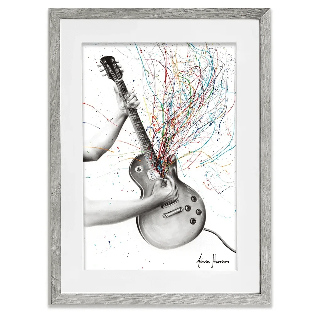 The Star Guitar Framed Art Print The Star Guitar Framed Art Print wall art product Ashvin Harrison