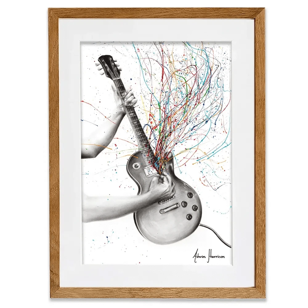 The Star Guitar Framed Art Print The Star Guitar Framed Art Print wall art product Ashvin Harrison
