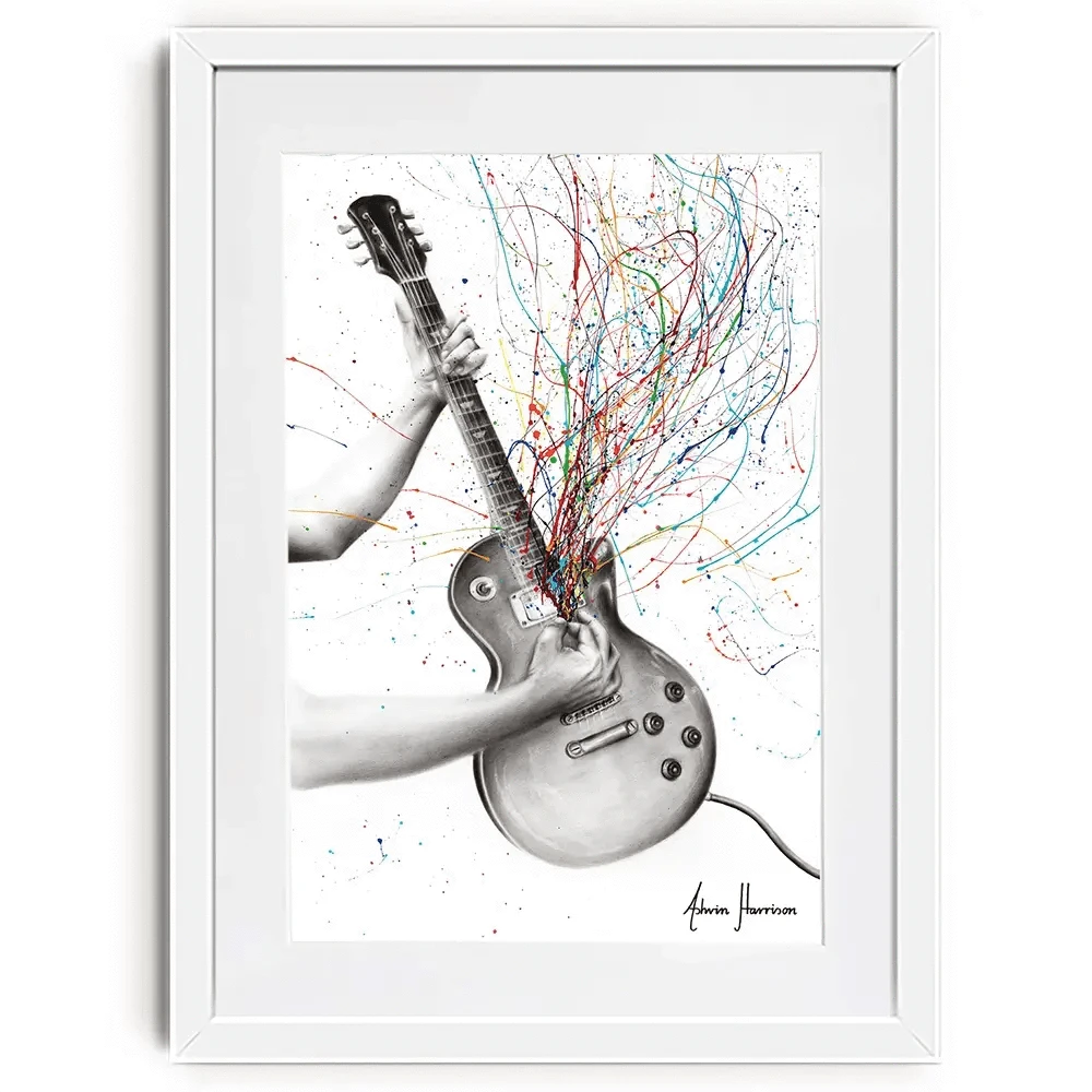 The Star Guitar Framed Art Print The Star Guitar Framed Art Print wall art product Ashvin Harrison