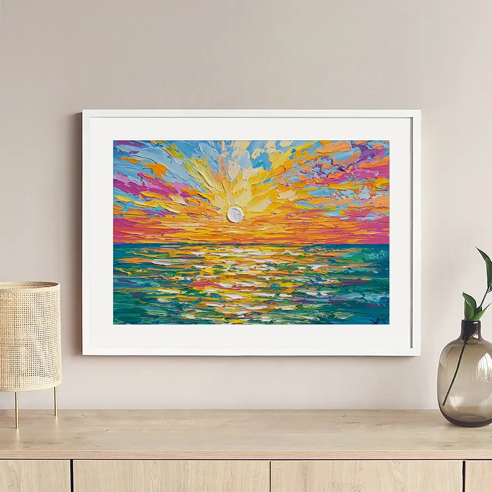The Sun Is Setting Framed Art Print The Sun Is Setting Framed Art Print wall art product Olga Tkachyk