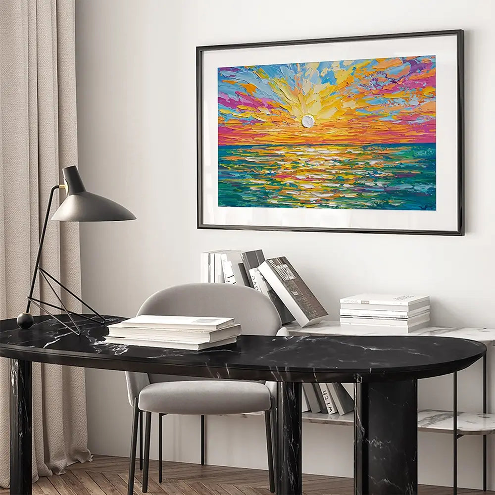 The Sun Is Setting Framed Art Print The Sun Is Setting Framed Art Print wall art product Olga Tkachyk
