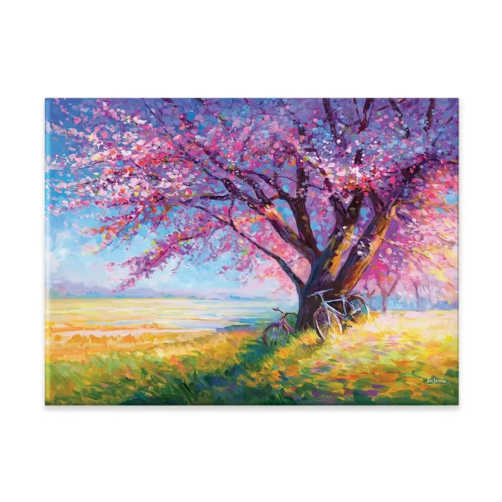 The Sweet Romance Of Cherry Blossom Trees Canvas Print The Sweet Romance Of Cherry Blossom Trees Canvas Print wall art product Leon Devenice