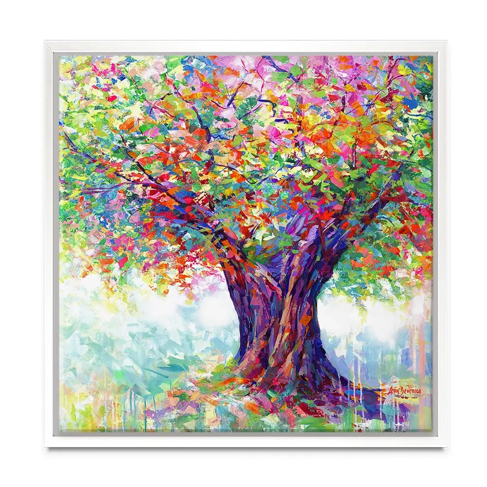 The Tree Of Endless Joy Square Canvas Print The Tree Of Endless Joy Square Canvas Print wall art product Leon Devenice