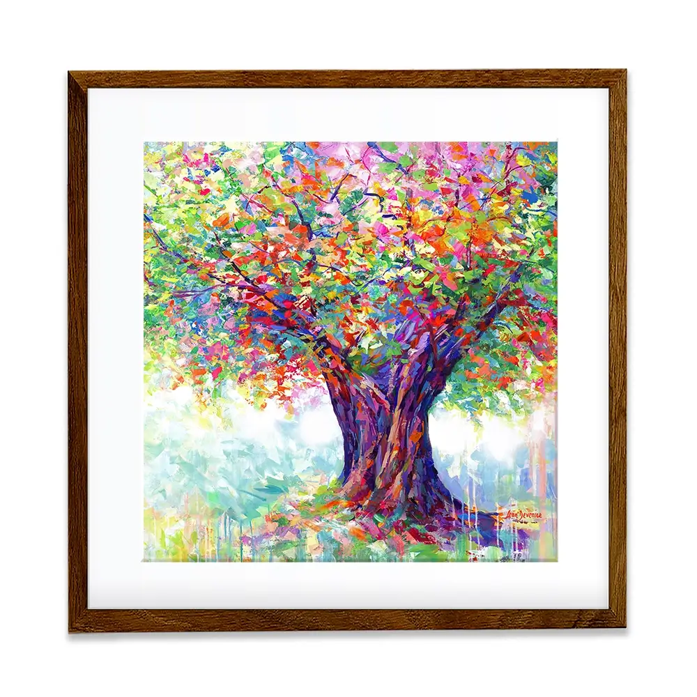 The Tree Of Endless Joy Square Framed Art Print The Tree Of Endless Joy Square Framed Art Print wall art product Leon Devenice