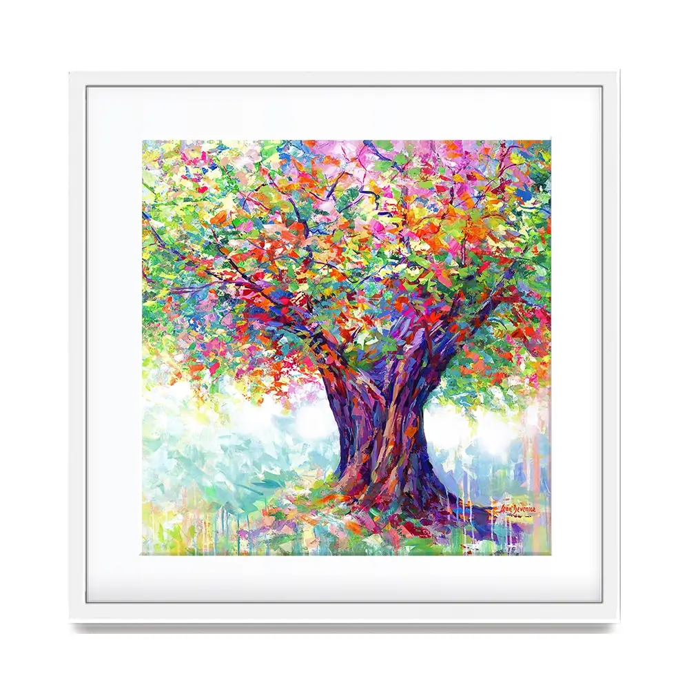 The Tree Of Endless Joy Square Framed Art Print The Tree Of Endless Joy Square Framed Art Print wall art product Leon Devenice