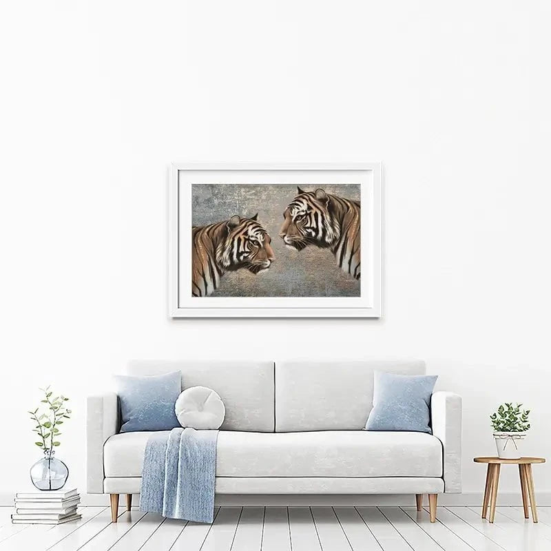 The Two Tigers Framed Art Print The Two Tigers Framed Art Print wall art product Svetlana Aleynikova