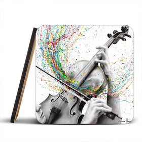 The Violin Solo Coaster Set Rainbow Soul Tree Coaster Set | Rainbow Soul Tree Art Coasters wall art product Ashvin Harrison