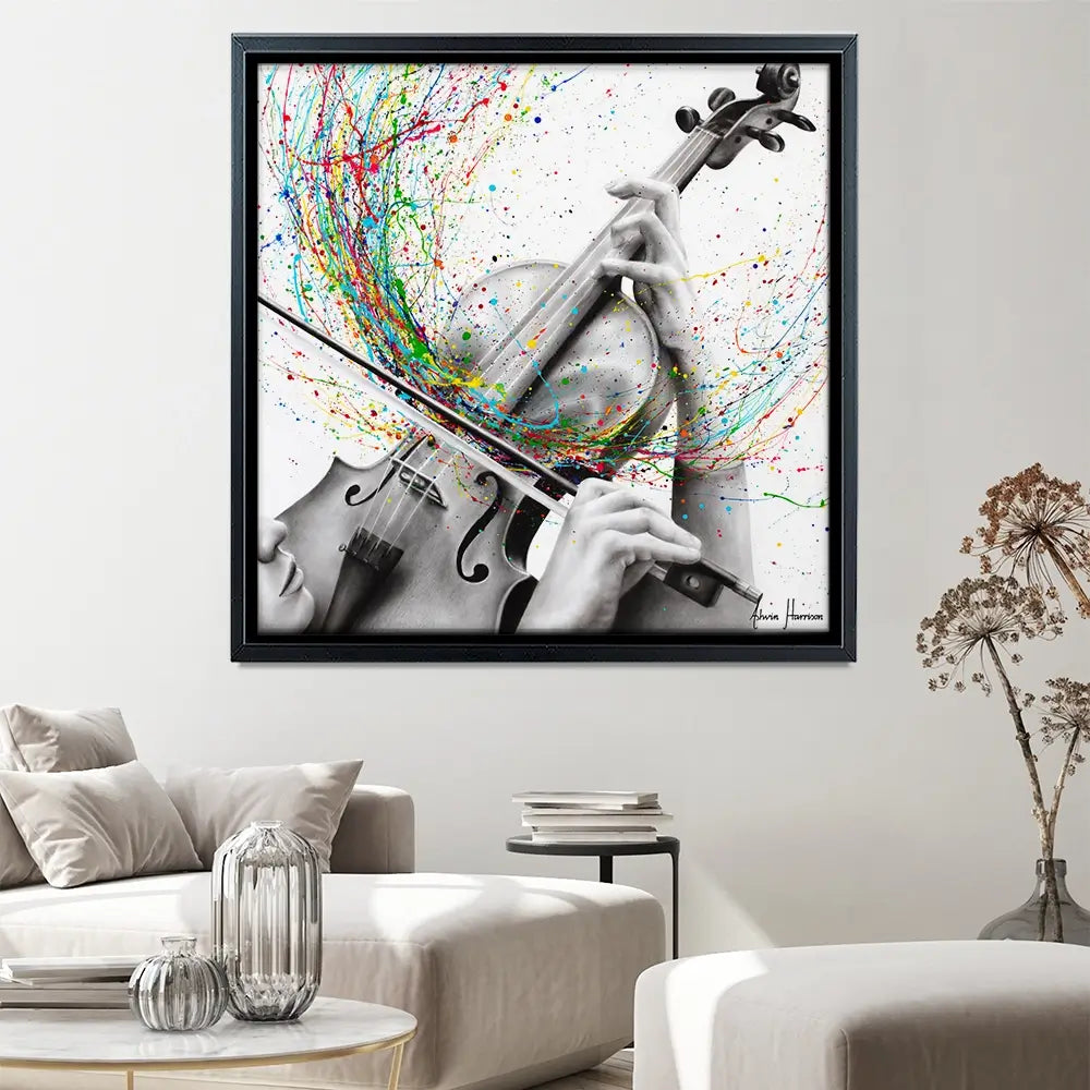 The Violin Solo Square Canvas Print The Violin Solo Square Canvas Print wall art product Ashvin Harrison