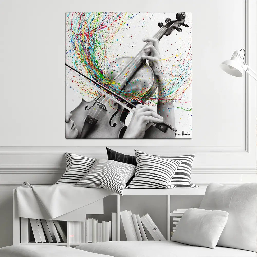 The Violin Solo Square Canvas Print The Violin Solo Square Canvas Print wall art product Ashvin Harrison