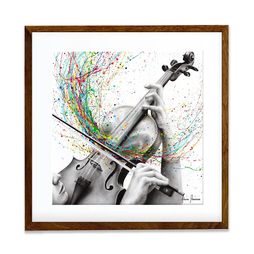 The Violin Solo Square Framed Art Print The Violin Solo Square Framed Art Print wall art product Ashvin Harrison